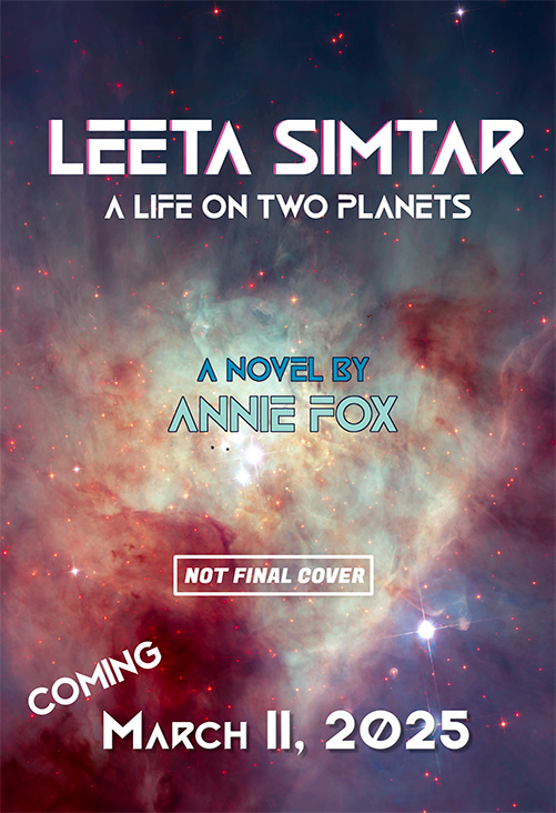 Temporary book cover for "Leeta Simtar, A Life on Two Planets"